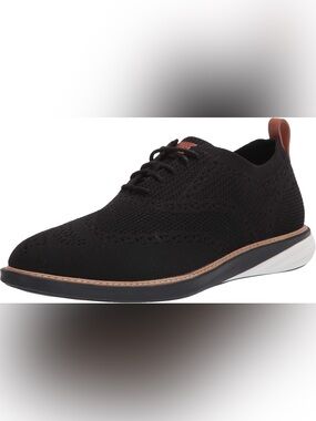 Men's Cole Haan Black Knit Lace-Up Casual Sneakers